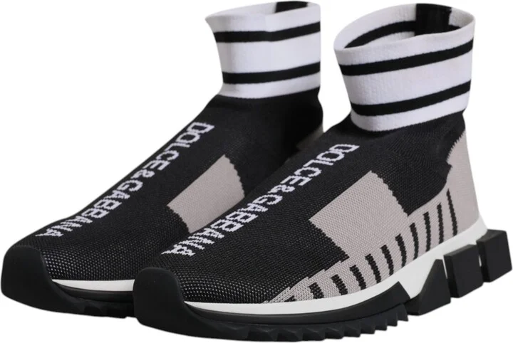 Black Gray Sorrento Socks Women Sneakers Women's Shoes - Image 4