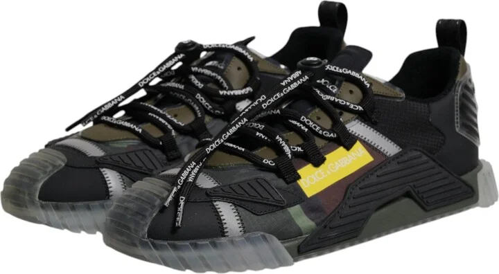 Black Green Camo NS1 Low Top Sneakers Men's Shoes (Pre-Owned) - Image 4
