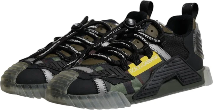 Black Green Camo NS1 Low Top Sneakers Men's Shoes (Pre-Owned) - Image 4