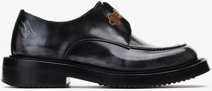Black & Grey Leather Dixon Derby