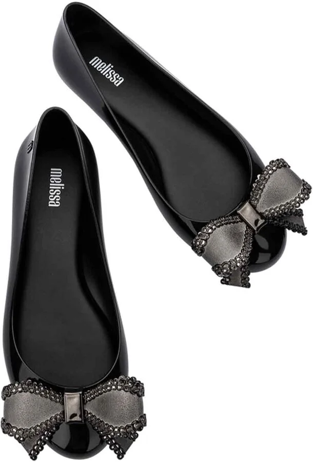 Black / Grey Sweet Love Viii Ballet Flat - Black, Metallic Grey - Image 3