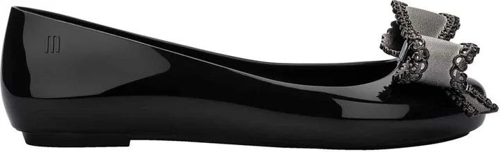 Black / Grey Sweet Love Viii Ballet Flat - Black, Metallic Grey
