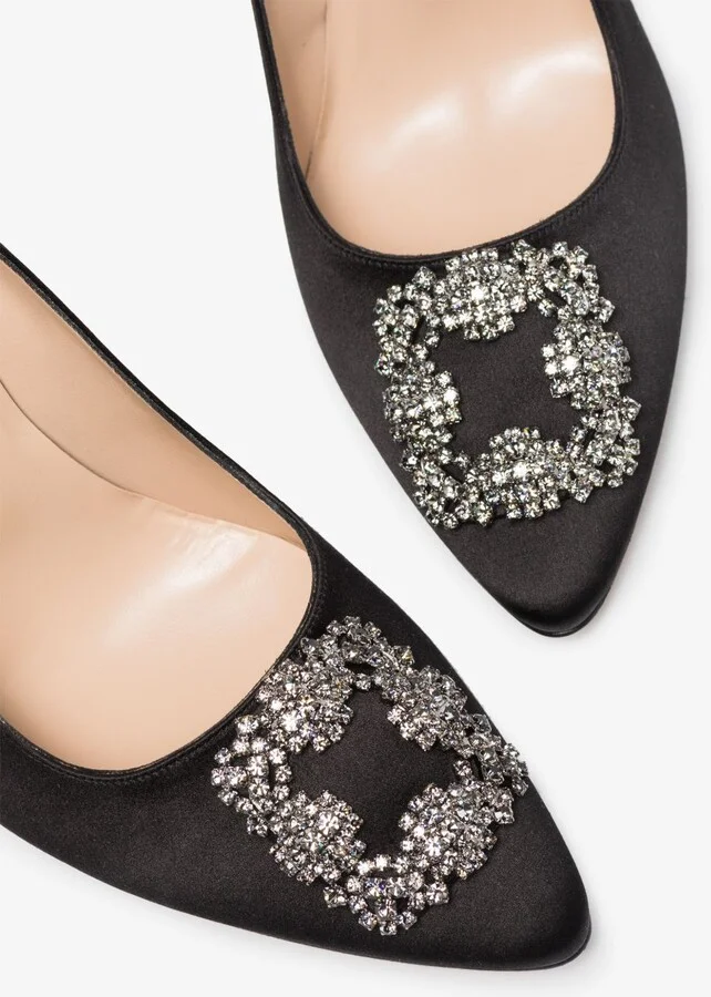 Black Hangisi 105 Satin Pumps - Image 2