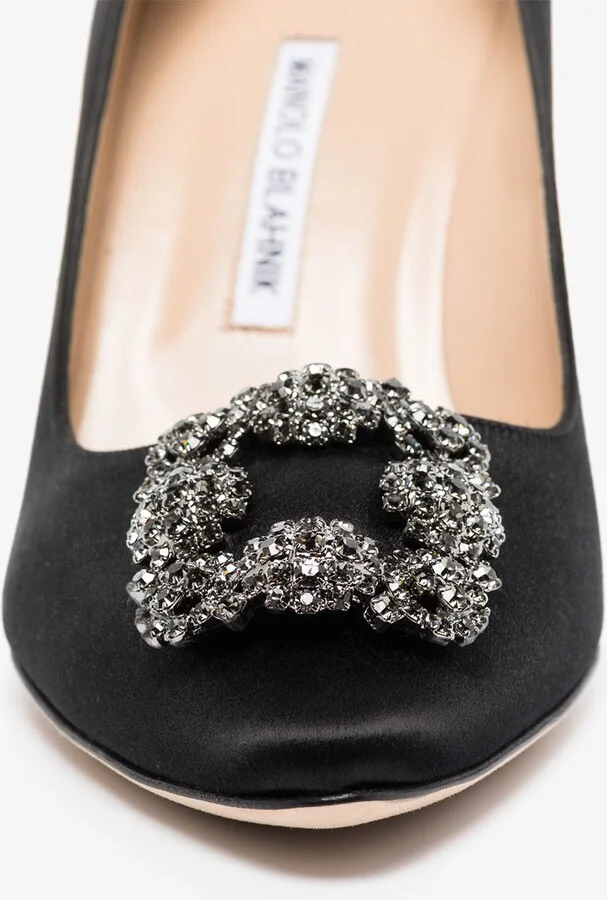 Black Hangisi 70 Satin Pumps - Image 2