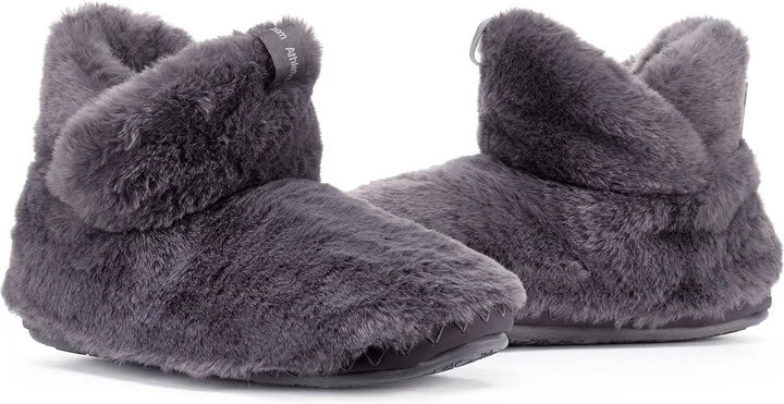 Black Harriet - Recycled High Density Faux Fur Slipper Boot - Ink - Image 3