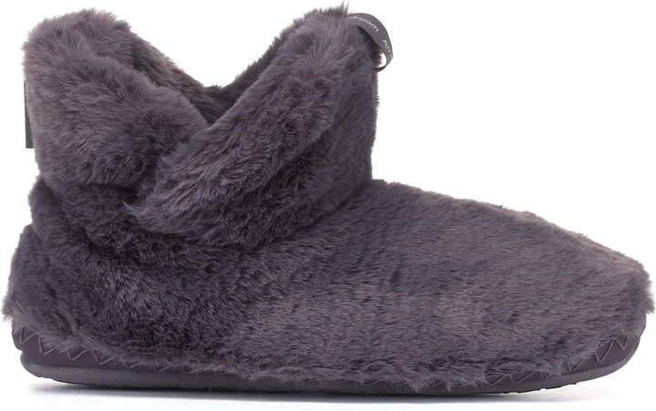 Black Harriet - Recycled High Density Faux Fur Slipper Boot - Ink - Image 4