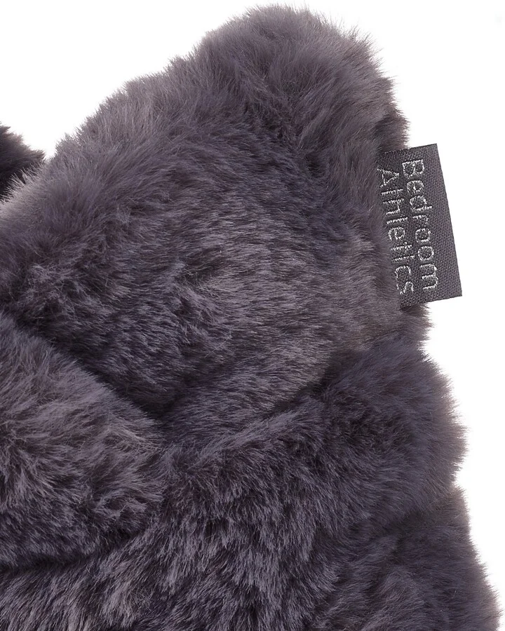 Black Harriet - Recycled High Density Faux Fur Slipper Boot - Ink - Image 5