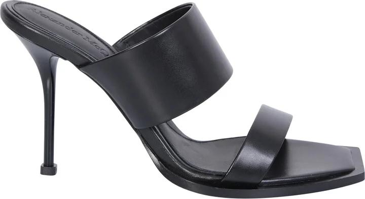 Black Heeled Mules