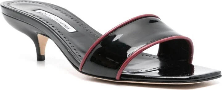 Black Helamu 50 Patent Leather Mules - Image 2