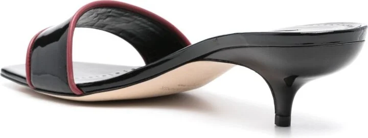 Black Helamu 50 Patent Leather Mules - Image 3