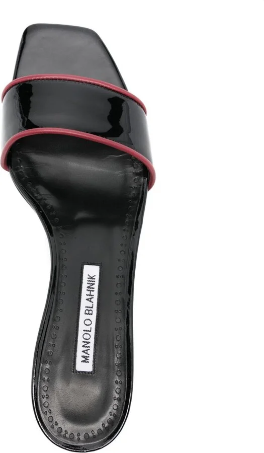 Black Helamu 50 Patent Leather Mules - Image 4