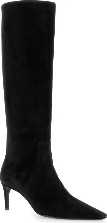 Black High Boots With Dg Logo In Suede Woman - Image 2