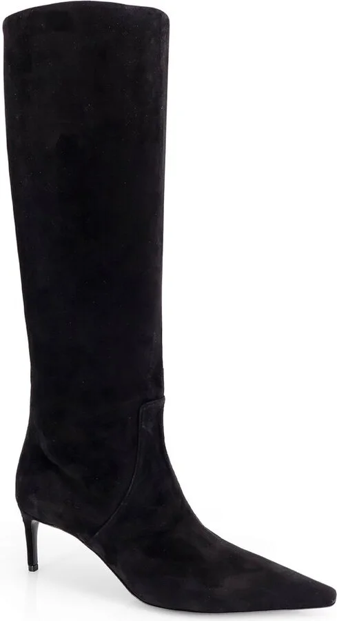 Black High Boots With Dg Logo In Suede Woman - Image 2