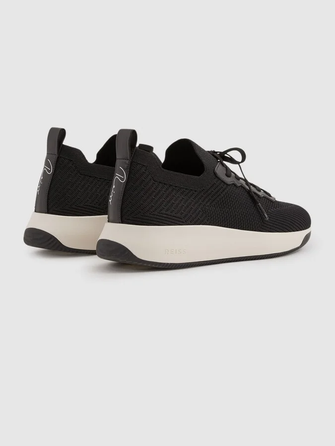Black Hybrid Knit Trainers - Image 4