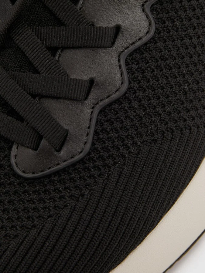 Black Hybrid Knit Trainers - Image 5