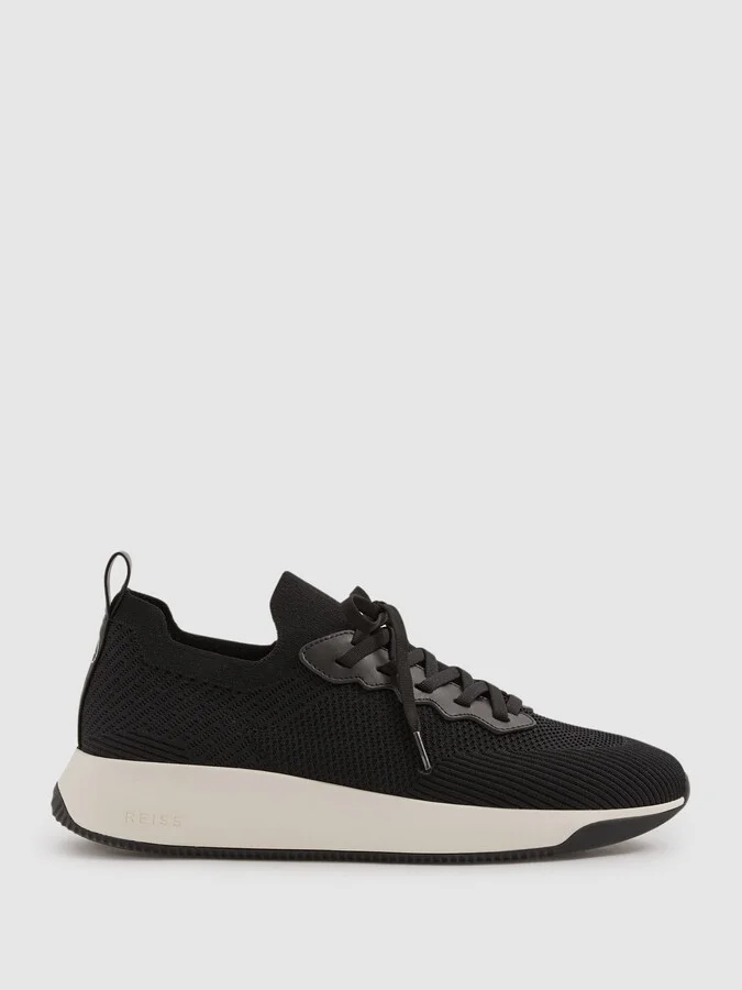 Black Hybrid Knit Trainers