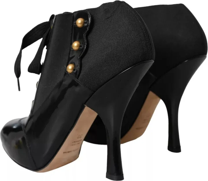 Black Jersey Stretch Ankle Boots Women's Shoes (Pre-Owned) - Image 2