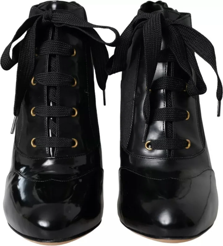 Black Jersey Stretch Ankle Boots Women's Shoes (Pre-Owned) - Image 3