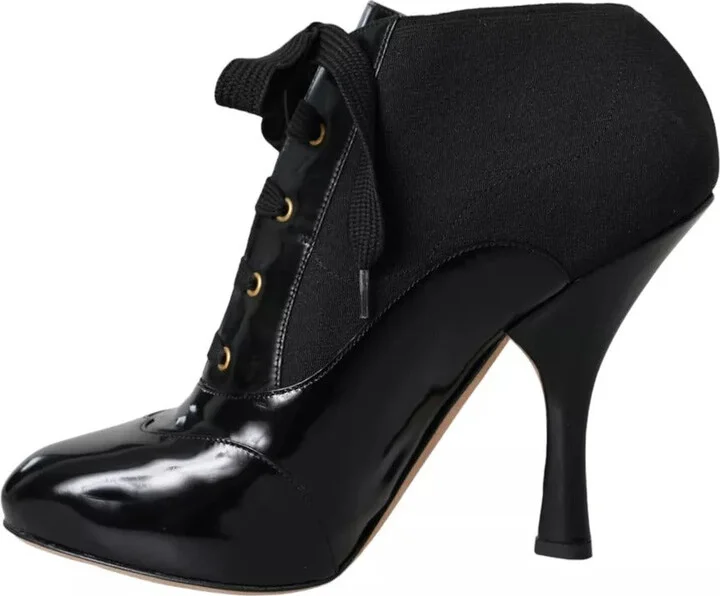 Black Jersey Stretch Ankle Boots Women's Shoes (Pre-Owned) - Image 5
