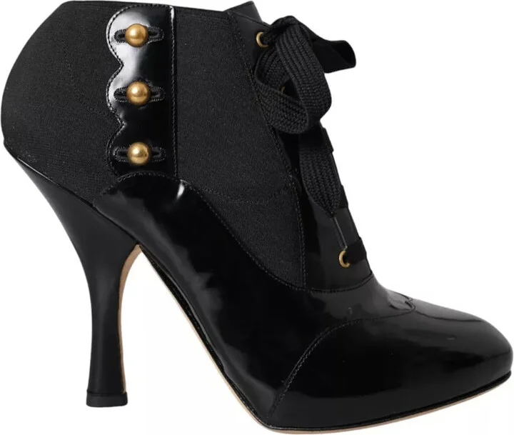 Black Jersey Stretch Ankle Boots Women's Shoes (Pre-Owned)