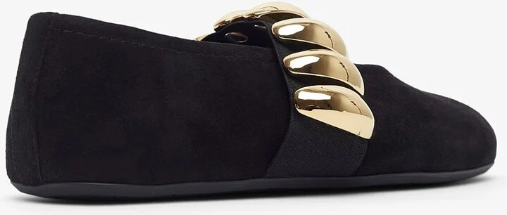 Black jewel ballet flats - Image 3