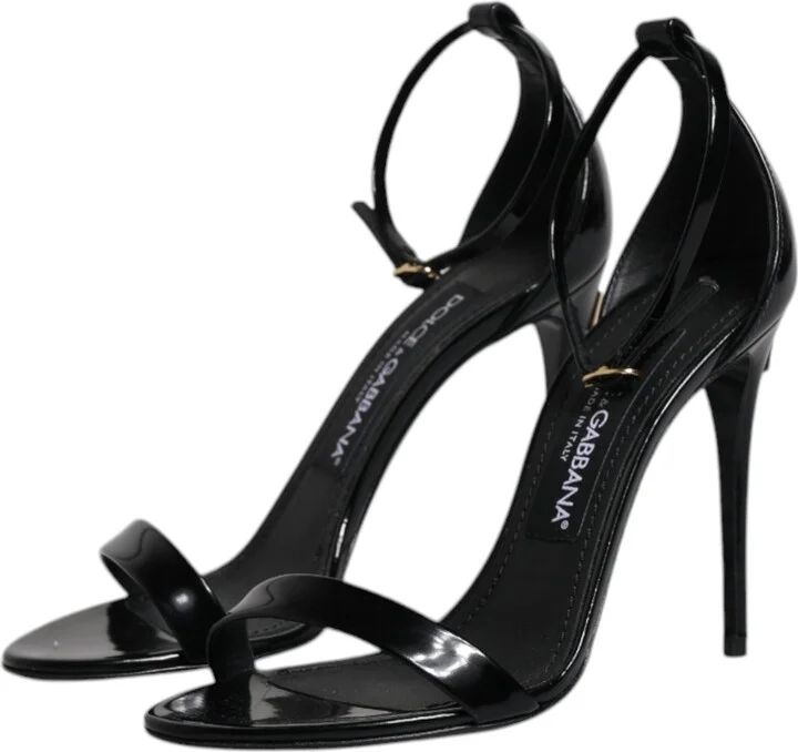 Black KEIRA Heels Ankle Strap Sandals Women's Shoes - Image 4