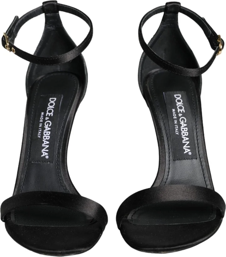 Black KEIRA Heels Ankle Strap Sandals Women's Shoes (Pre-Owned) - Image 2