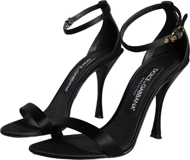 Black KEIRA Heels Ankle Strap Sandals Women's Shoes (Pre-Owned) - Image 3