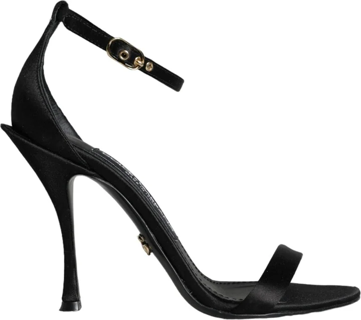 Black KEIRA Heels Ankle Strap Sandals Women's Shoes (Pre-Owned)