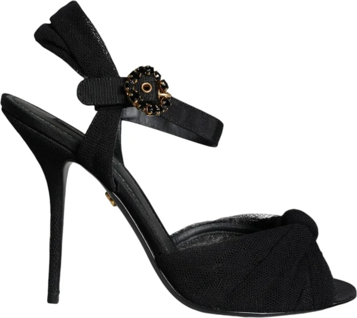 Black KEIRA Heels Ankle Strap Sandals Women's Shoes (Pre-Owned)