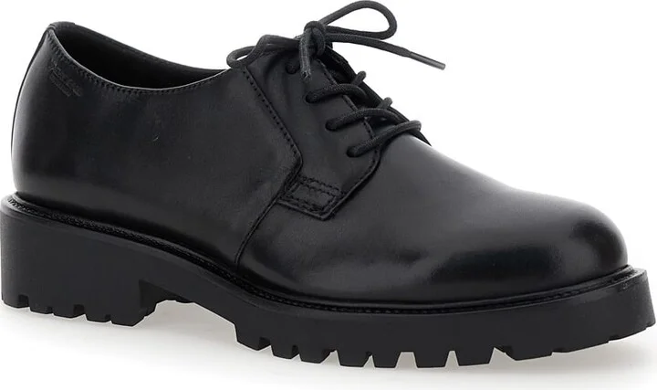 Black 'kenova' Lace-up Derby Shoe In Leather Woman - Image 2