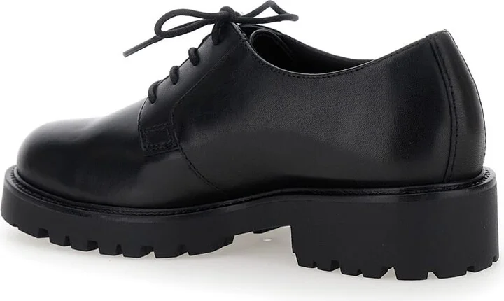 Black 'kenova' Lace-up Derby Shoe In Leather Woman - Image 3
