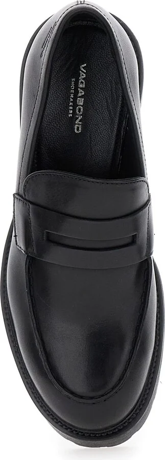 Black Kenova Loafers With Strap On The Upper In Leather Woman - Image 4
