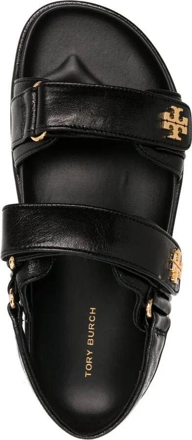 Black Kira Leather Sandals - Image 4