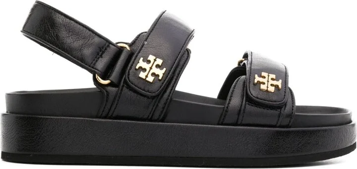 Black Kira Leather Sandals