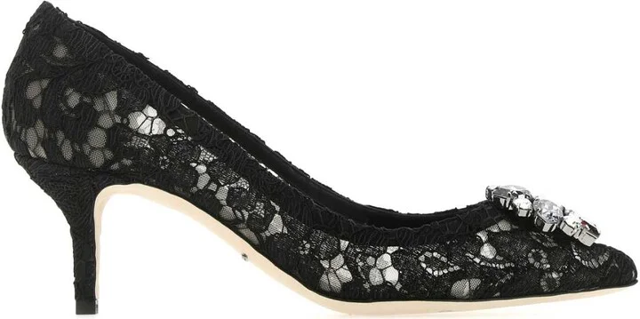 Black Lace Pumps
