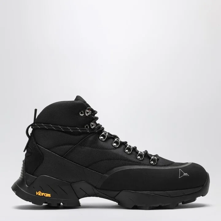 Black lace-up boot
