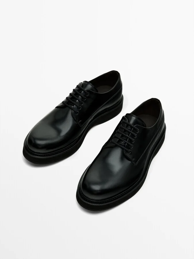 Black Lace-Up Shoes - Image 3
