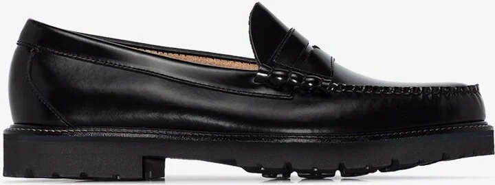 Black Larson 90s Weejuns Leather Penny Loafers