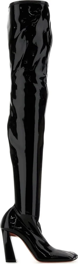 Black Latex Marine Boots