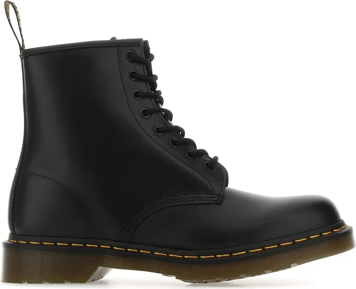 Black leather 1460 ankle boots