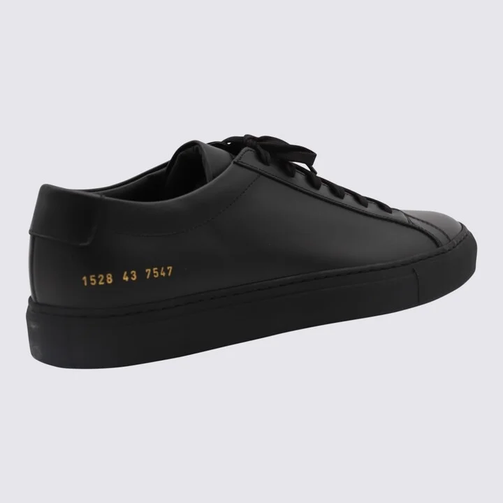 Black Leather Achille Low Sneakers