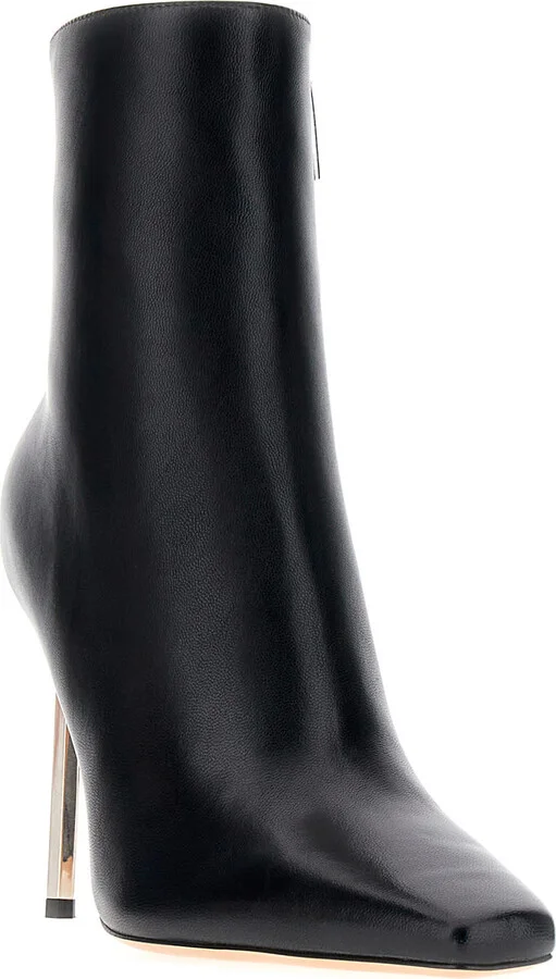 Black Leather Allen Frame Ankle Boots - Image 2