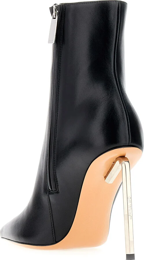 Black Leather Allen Frame Ankle Boots - Image 3