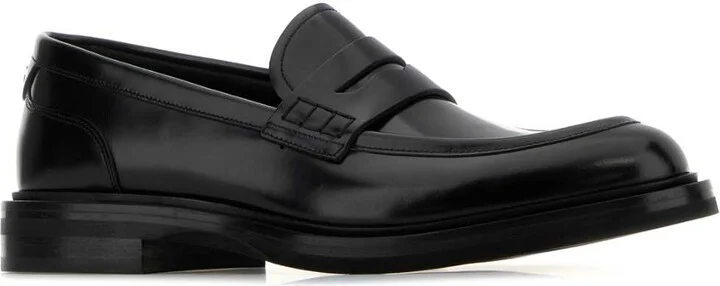 Black Leather Altavilla Loafers - Image 2
