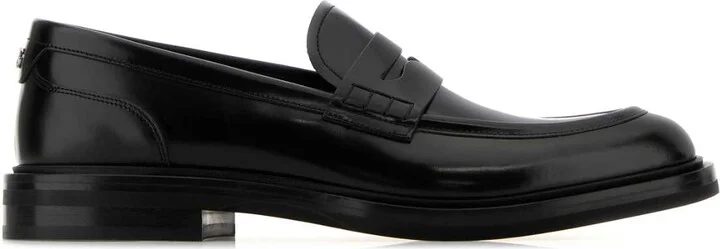 Black Leather Altavilla Loafers
