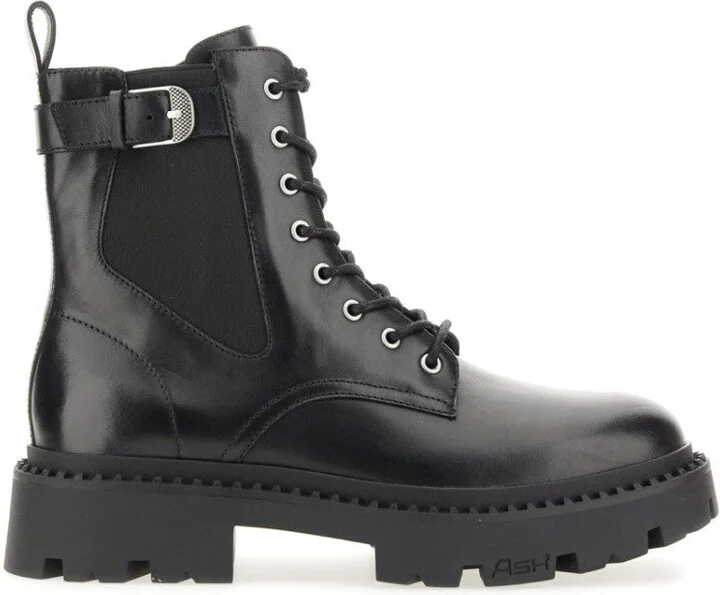 Black Leather Amphibian With Rugged Sole