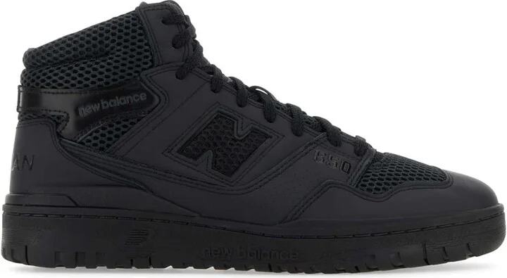 Black Leather And Mesh Junya Watanabe X New Balance Bb650 Sneakers