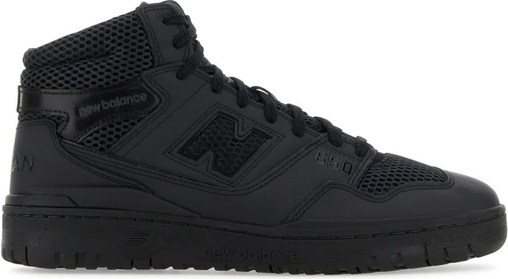 Black leather and mesh Junya Watanabe x New Balance BB650 sneakers