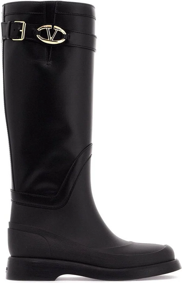 Black leather and rubber VLogo The Bold boots